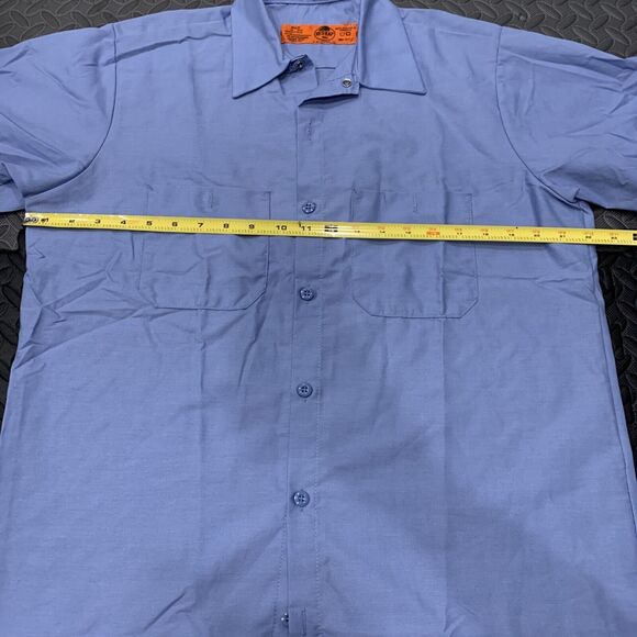 New w/o Tags Men Red Kap Light Blue Long Sleeve Work Shirt Medium RG SP14LB5 - Picture 5 of 6
